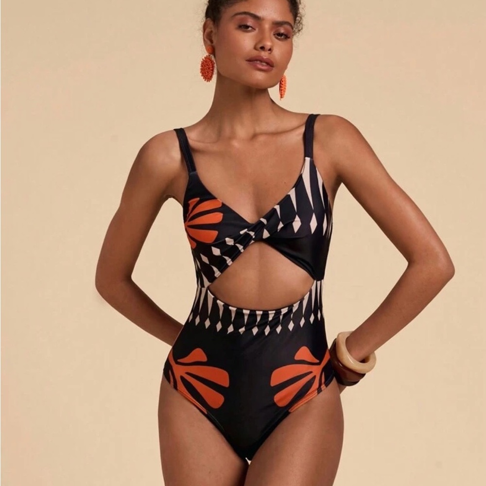 Cut out one piece swim suit size small
